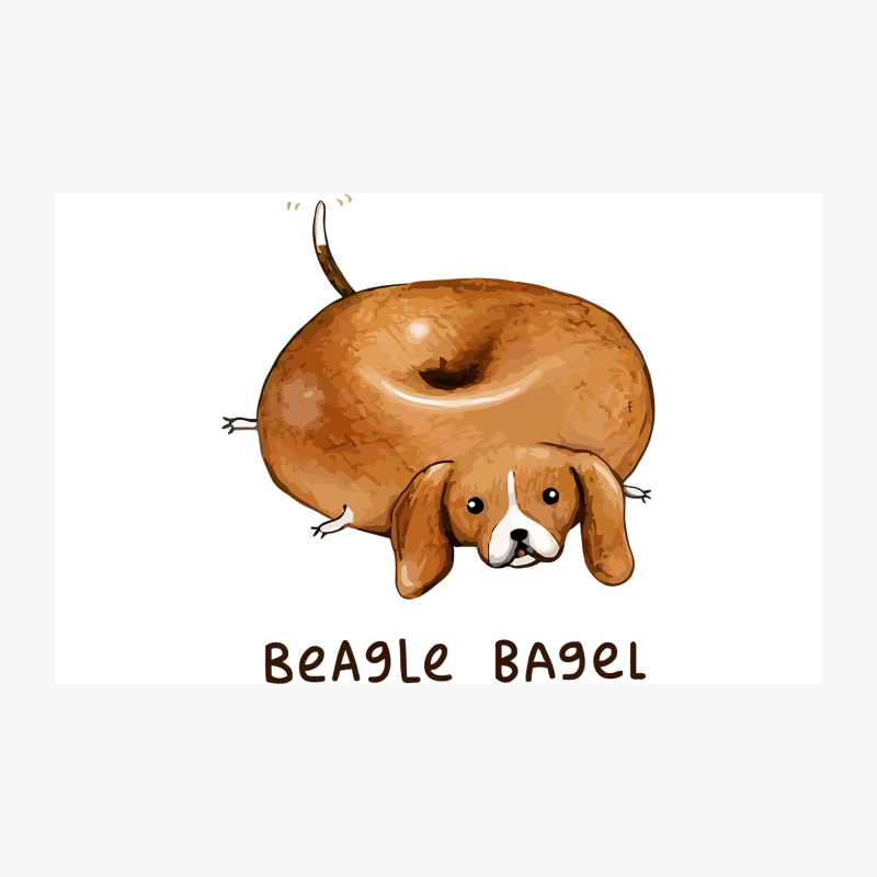Beagle Bagel: A Whimsical Dog-Food Pun Illustration Travel Mug