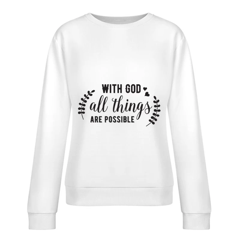 Possibilités infinies avec foi Femme Sweat-shirt à enfiler