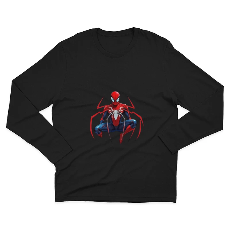 Spider-Man Advanced Suit from Marvel's Spider-Man Video Game Male Long Sleeve T-Shirt