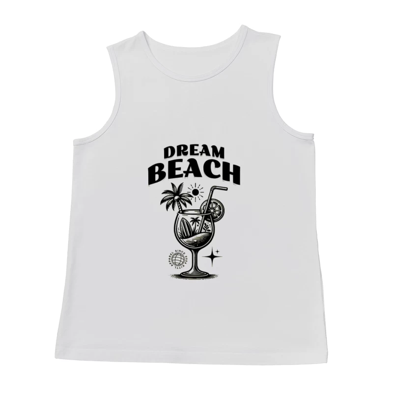 Traumstrand-Cocktail-Design Herren Tanktops
