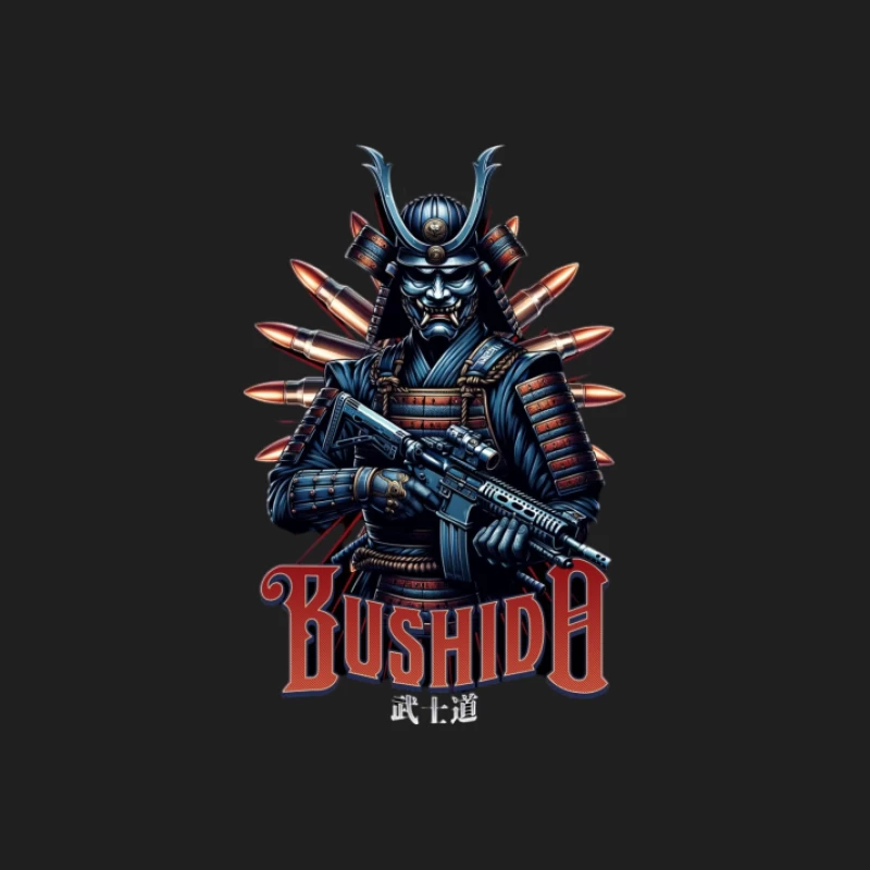 Bushido Samurai mit Waffe Herren Tanktops