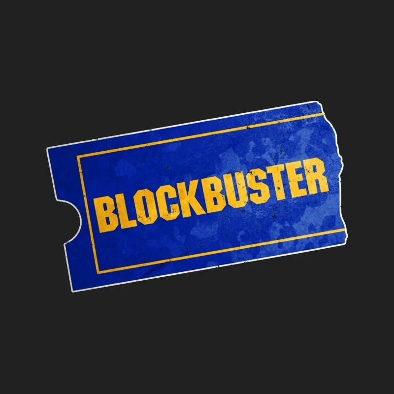 Vintage Blockbuster Video Rental Store Logo Ticket Bucket Hat