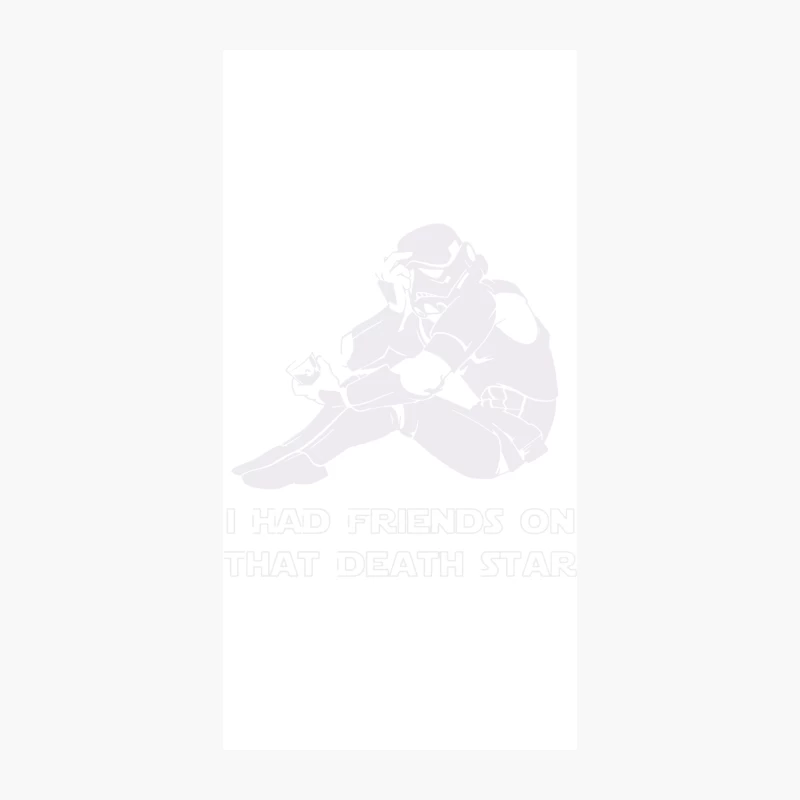 Stormtrooper's Lonely Death Star Friends Parody iPhone Case