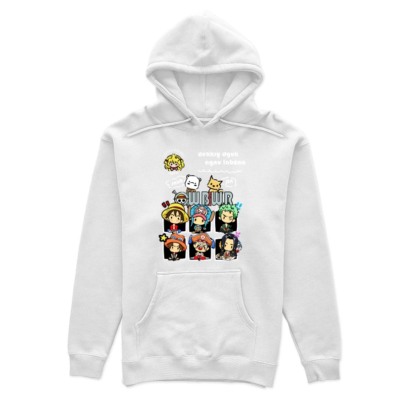 Niedliche Piraten-Illustration mit Charakteren Damen Pullover Hoodie