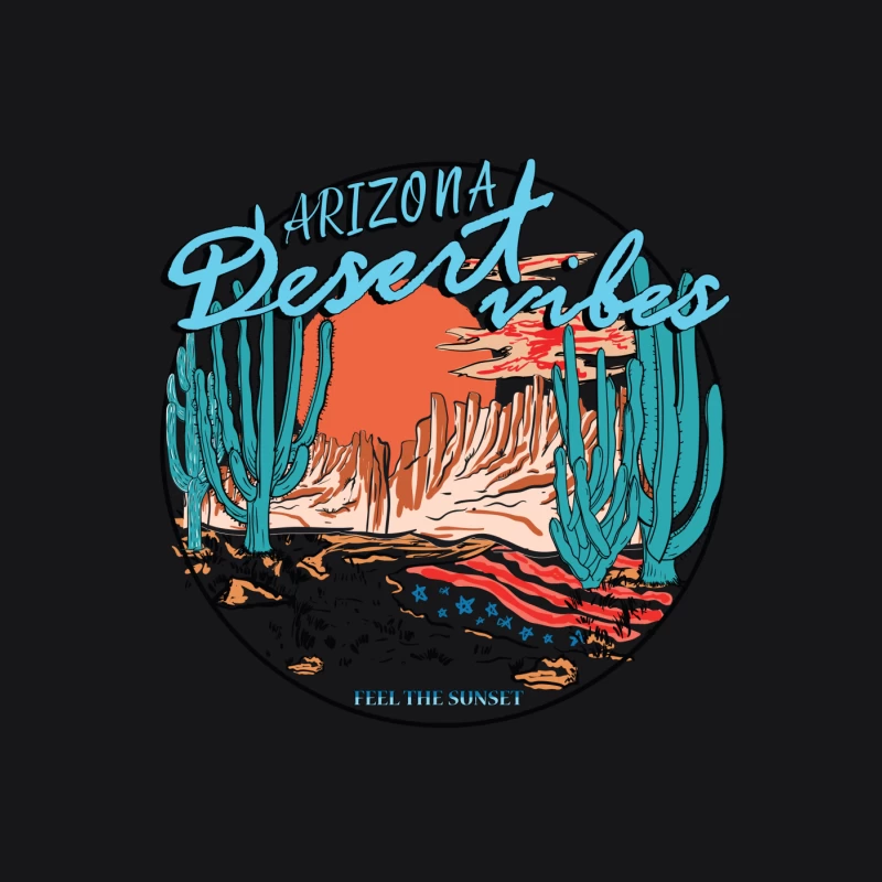 Arizona Wüstenlandschaft bei Sonnenuntergang Herren Pullover Hoodie