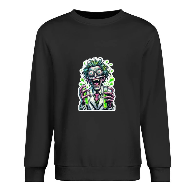 Verrückter Wissenschaftler mit Reagenzgläsern Herren Pullover Sweatshirt
