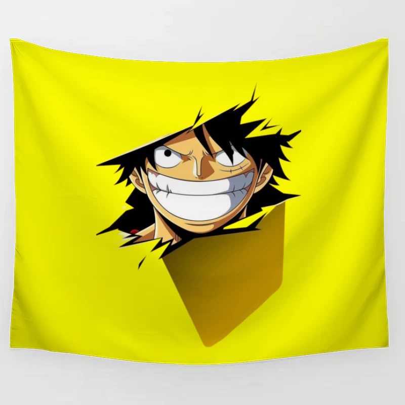 Excited Anime Character from One Piece Tapestry