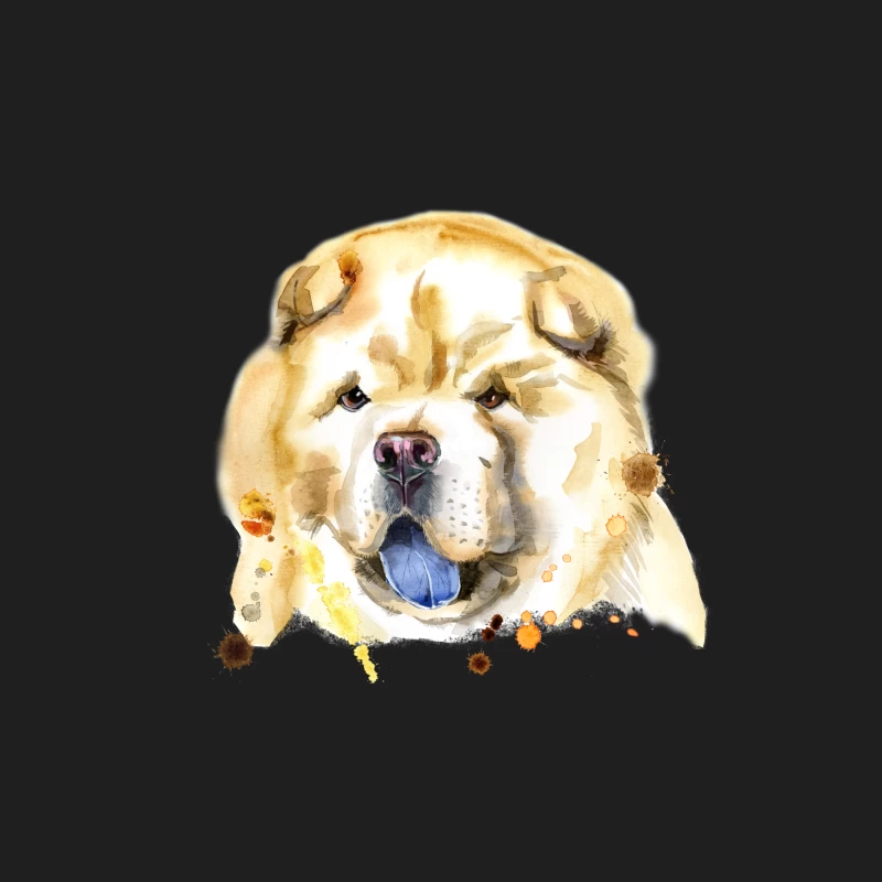 Portrait artistique de chien au pelage doré Homme Débardeur