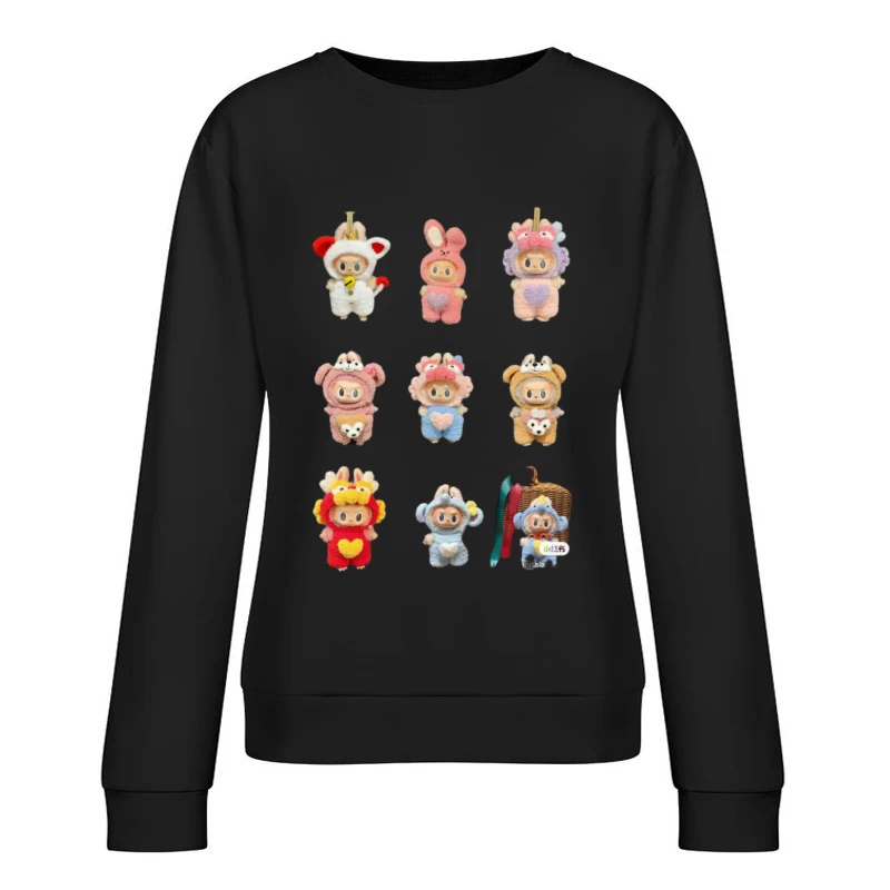 Niedliche Plüschfiguren in Tierkostümen Damen Pullover Sweatshirt