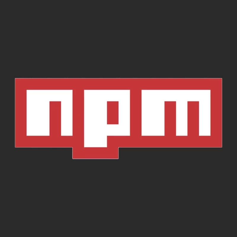 NPM (Node Package Manager) Logo in Red and White Baseball Cap