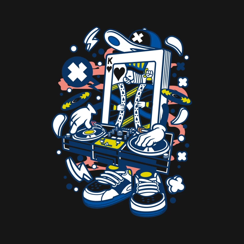 DJ Carte Roi de Coeur Femme T-Shirt