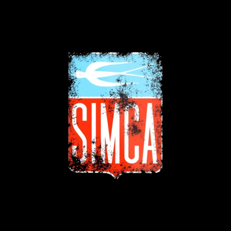 Vintage Simca old bird emblem Throw Pillow