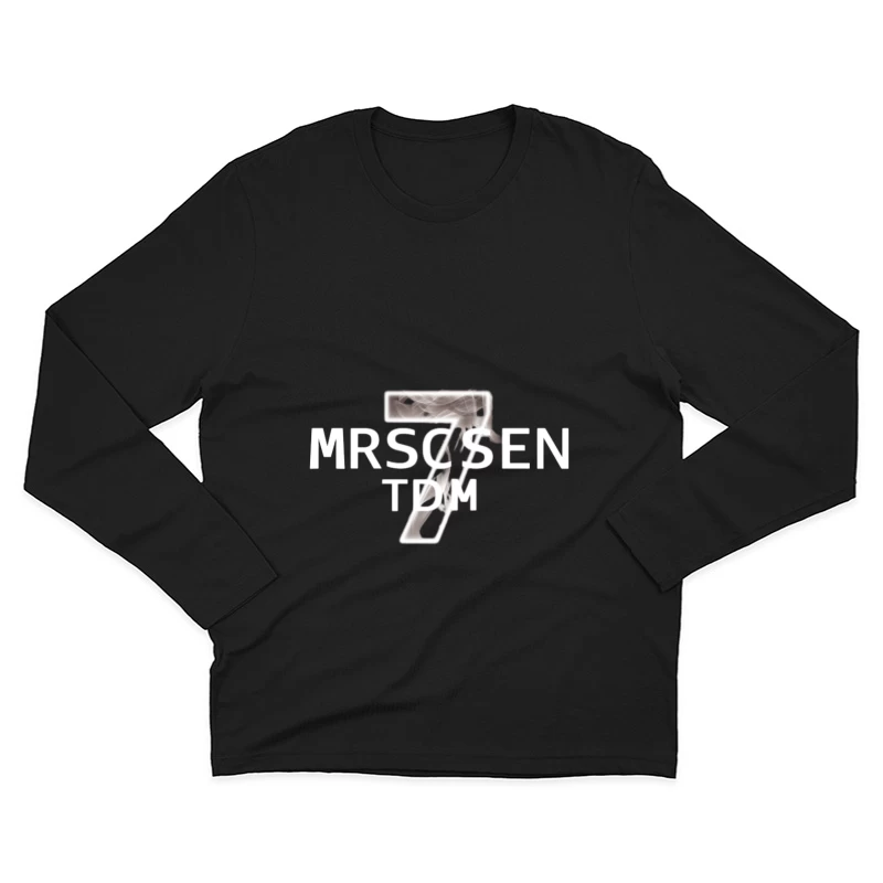 Art moderne de chiffres et lettres Homme Manches Longues T-Shirt