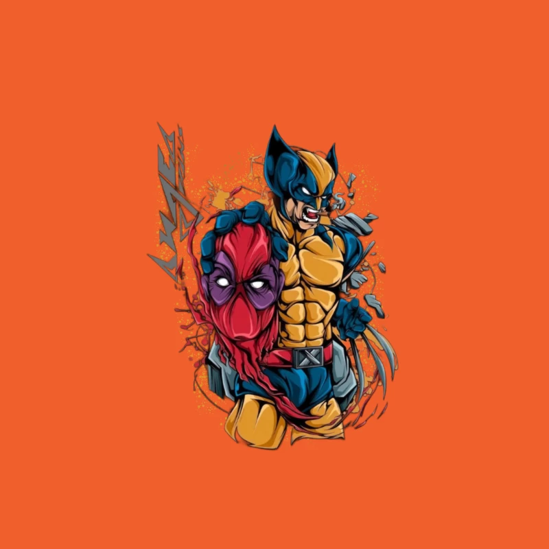 Wolverine and Spider-Man Mashup Male T-Shirt