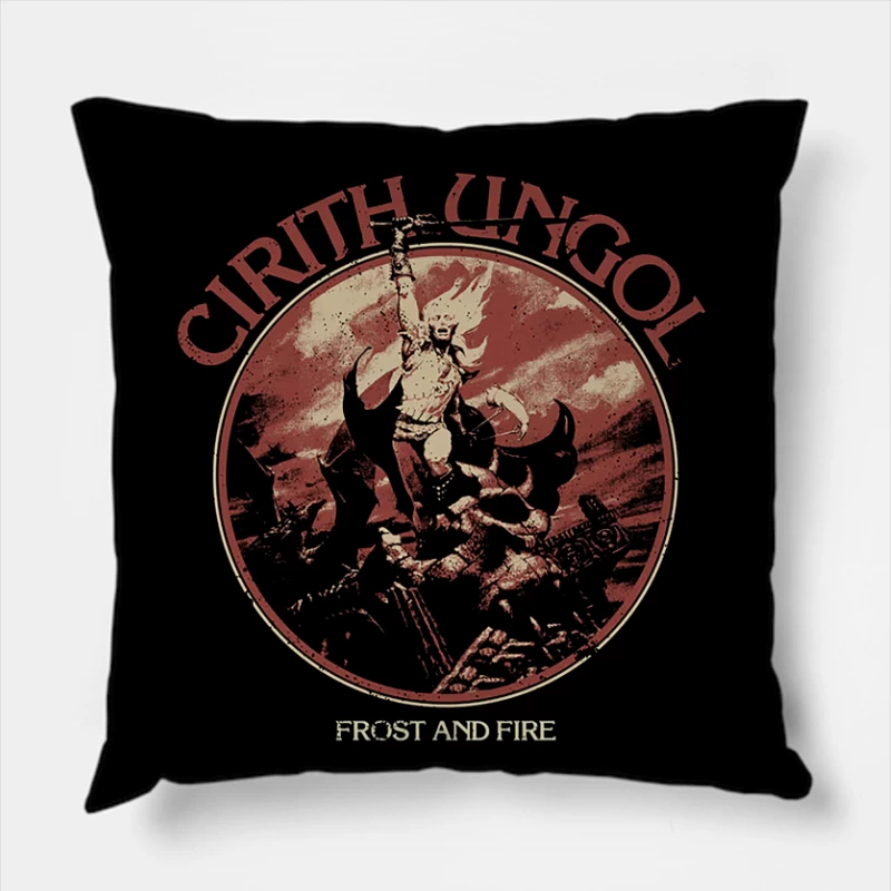 Cirith Ungol Frost and Fire Throw Pillow