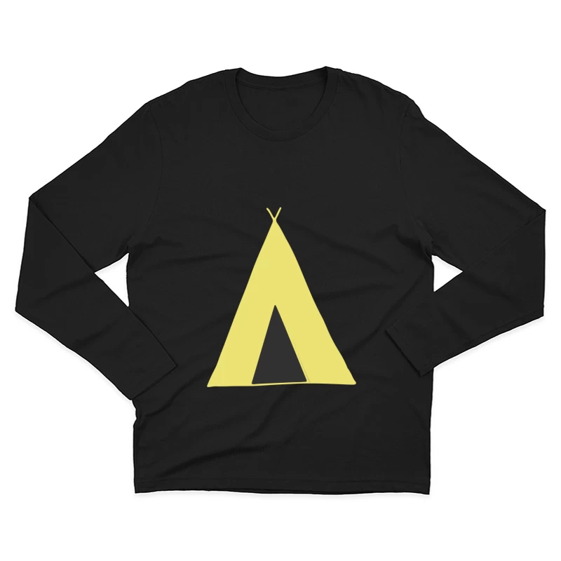 Tipi minimaliste jaune Homme Manches Longues T-Shirt