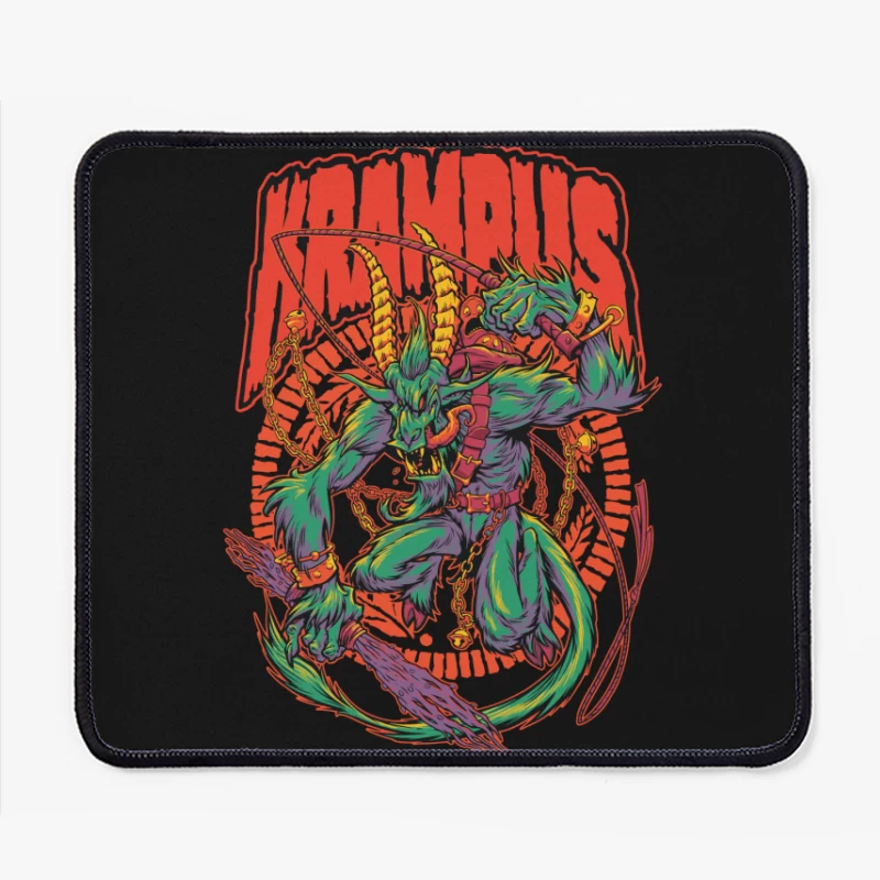 Krampus Holiday Mythology Illustration Mouse Pad