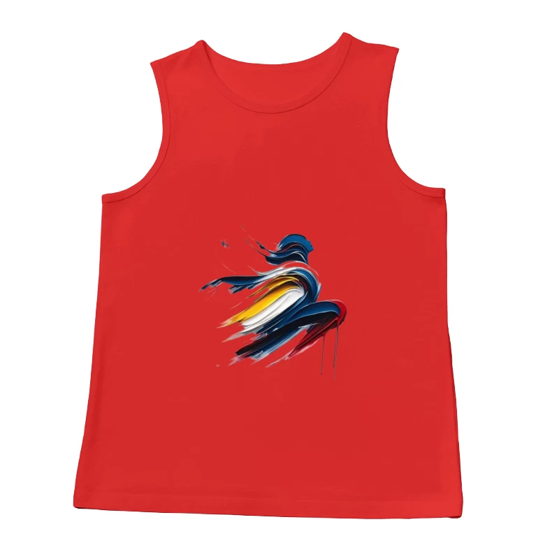Abstract Colorful Silhouette in Motion Male Tank Top