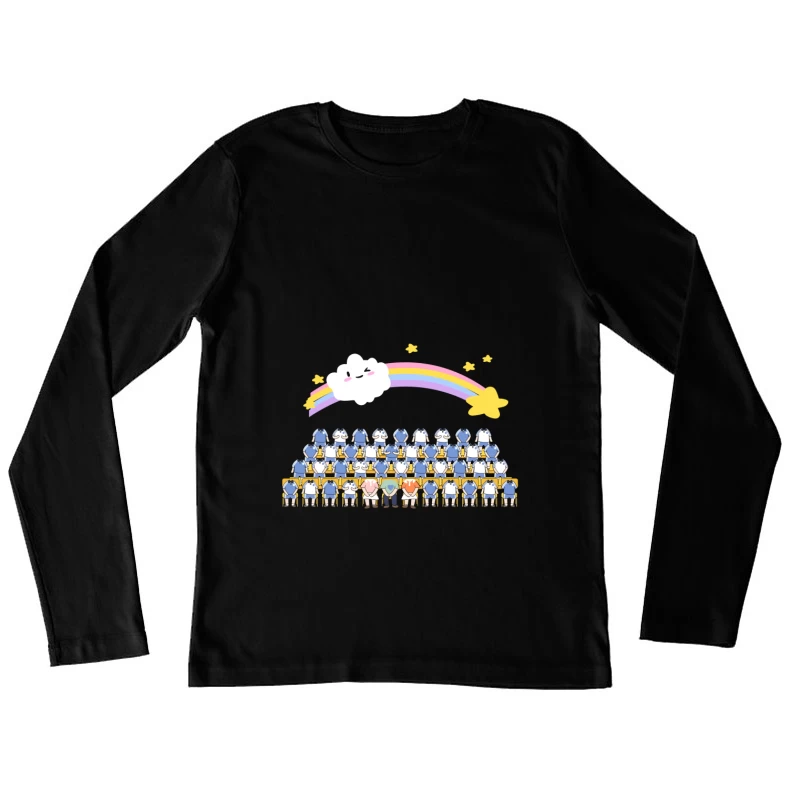 Kawaii Cartoon Bühnenauftritt Damen Langarm T-Shirt