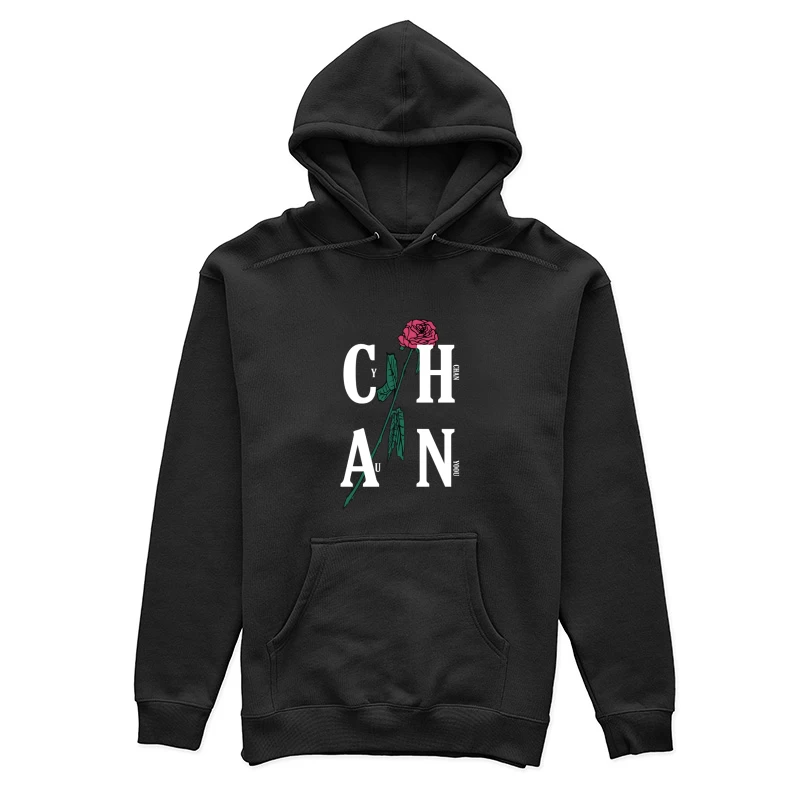 Rosenblumentextdesign Damen Pullover Hoodie