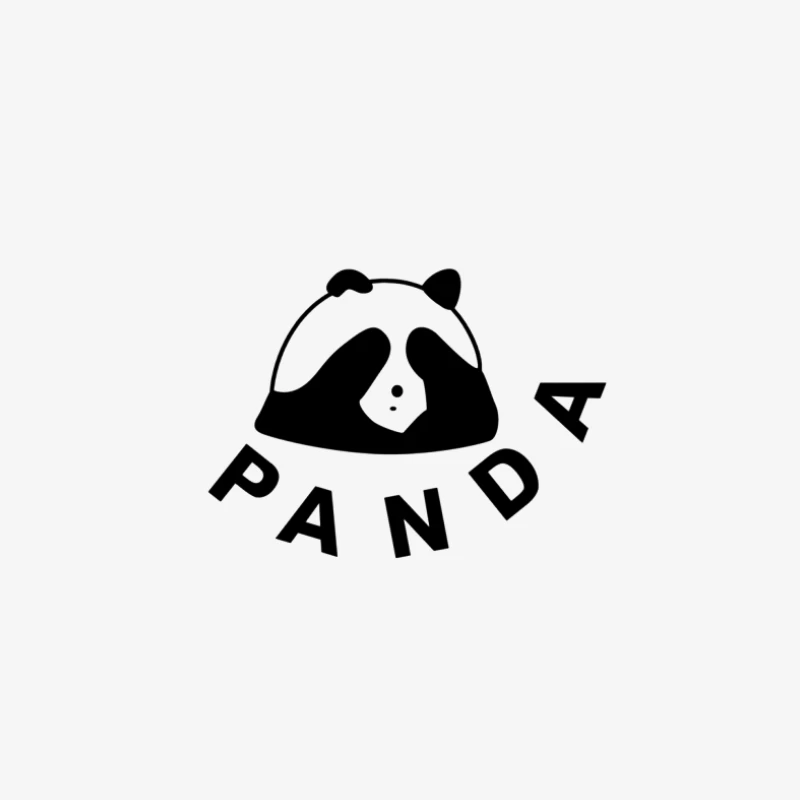 Panda Logo Design Herren Pullover Sweatshirt