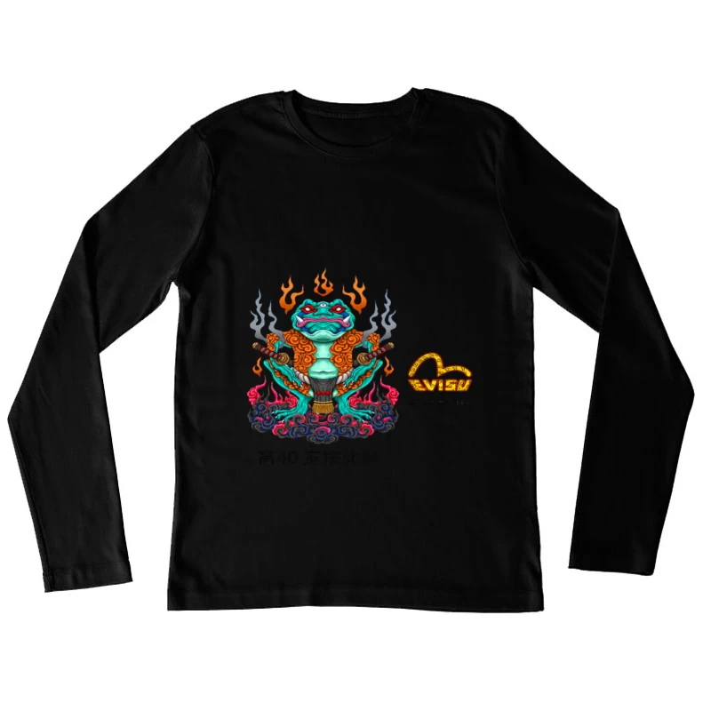 Mythische Kreatur mit Feuer Damen Langarm T-Shirt