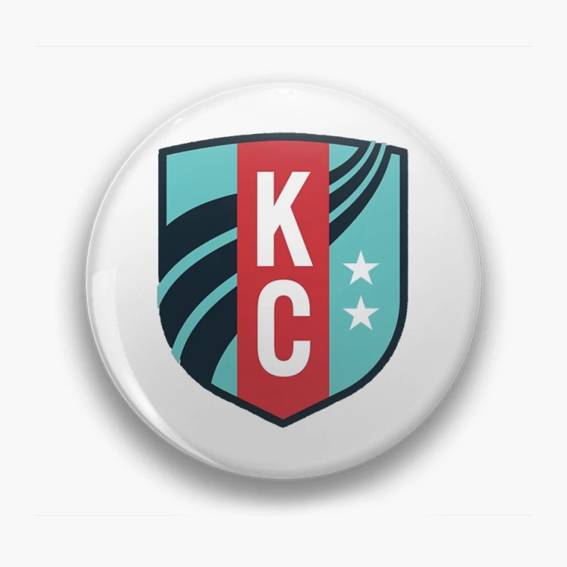 KC Sports Shield Logo with Stars Pin