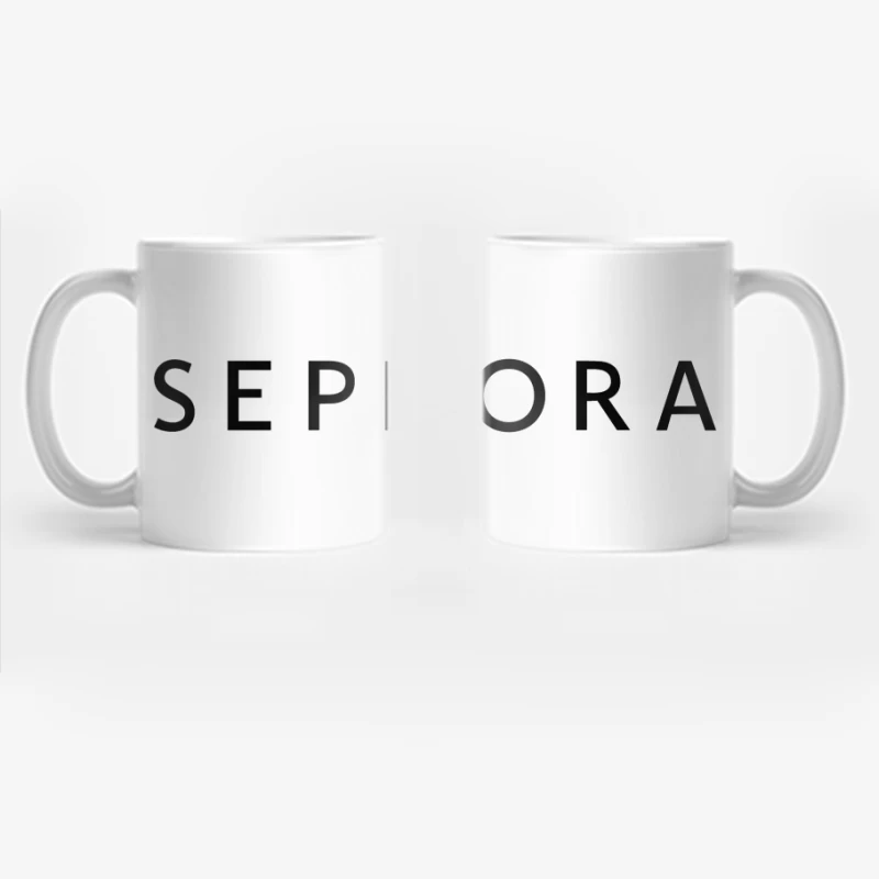 Sephora Black and White Corporate Logo Coffee Mug