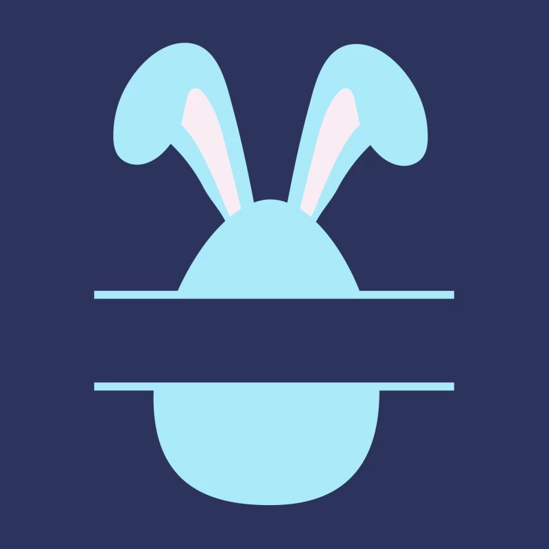 Lapin bleu avec bande noire Femme T-Shirt