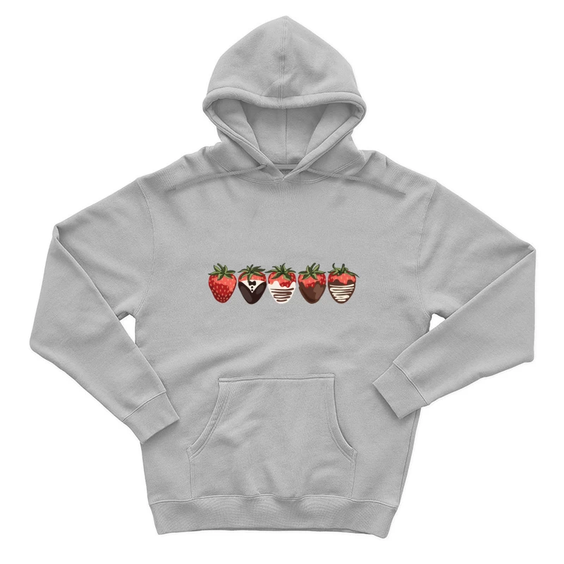 Erdbeeren mit Schokoladenüberzug Herren Pullover Hoodie
