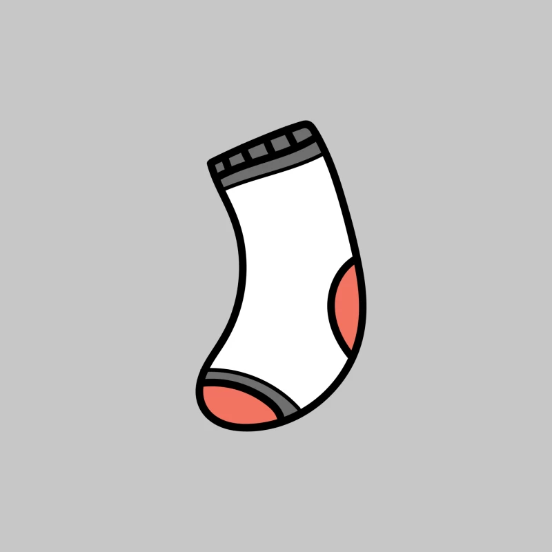 Chaussette blanche avec motifs colorés Homme Manches Longues T-Shirt