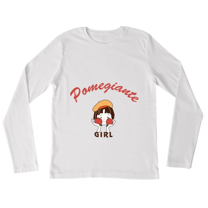 Pomegiante Mädchen Logo Damen Langarm T-Shirt