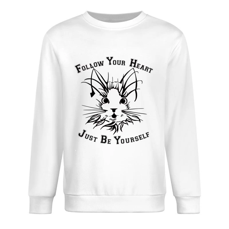 Folge deinem Herzen, sei du selbst - Katzenkunst Herren Pullover Sweatshirt