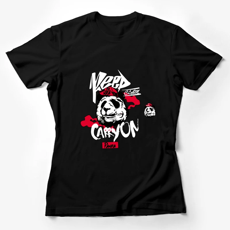 Panda-Design: Ruhe bewahren Damen T-Shirt