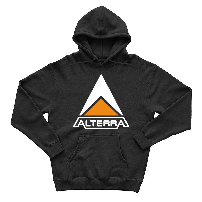 Alterra Corporate Logo with Orange Triangle Design Male Pullover Hoodie