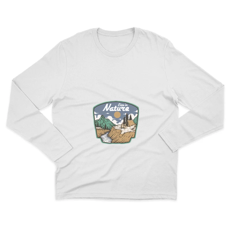 Leben in der Natur: Camping und Abenteuer Herren Langarm T-Shirt