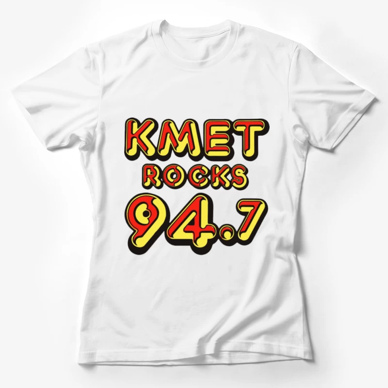 KMET 94.7 Retro Radio Female T-Shirt