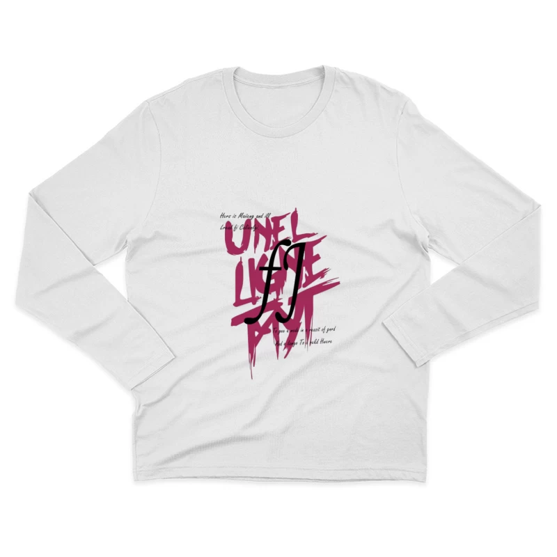 Motif Typographique Dynamique Homme Manches Longues T-Shirt