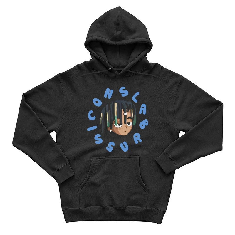 Karikaturgesicht mit Buchstaben Herren Pullover Hoodie