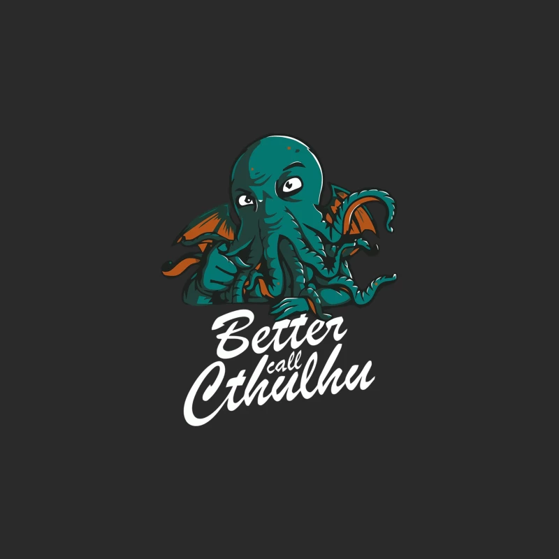 Cartoon Green Octopus Monster with Tentacles Baseball Cap