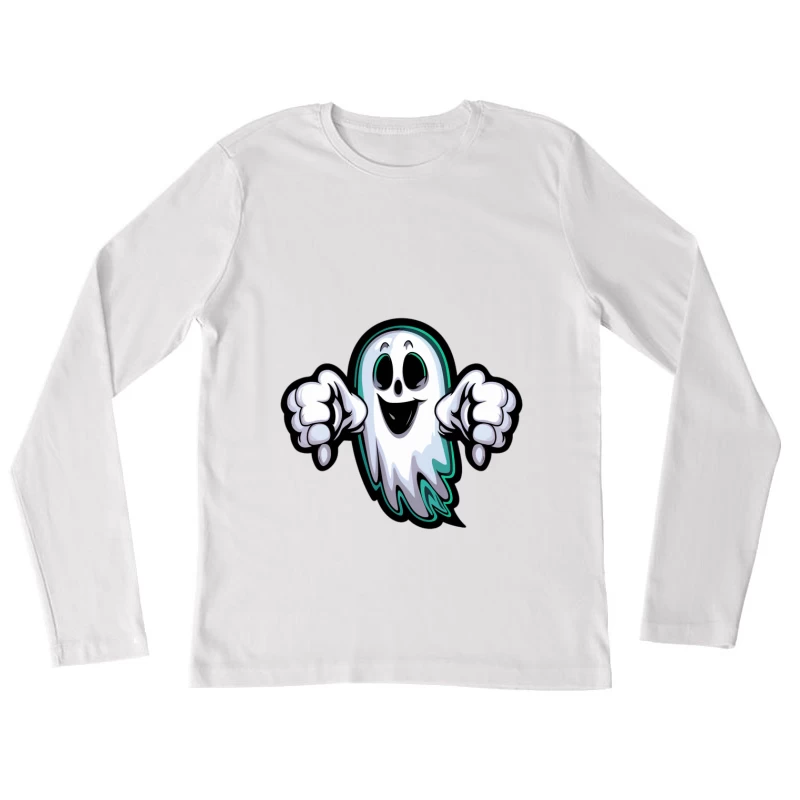 Fantôme joyeux Femme Manches Longues T-Shirt