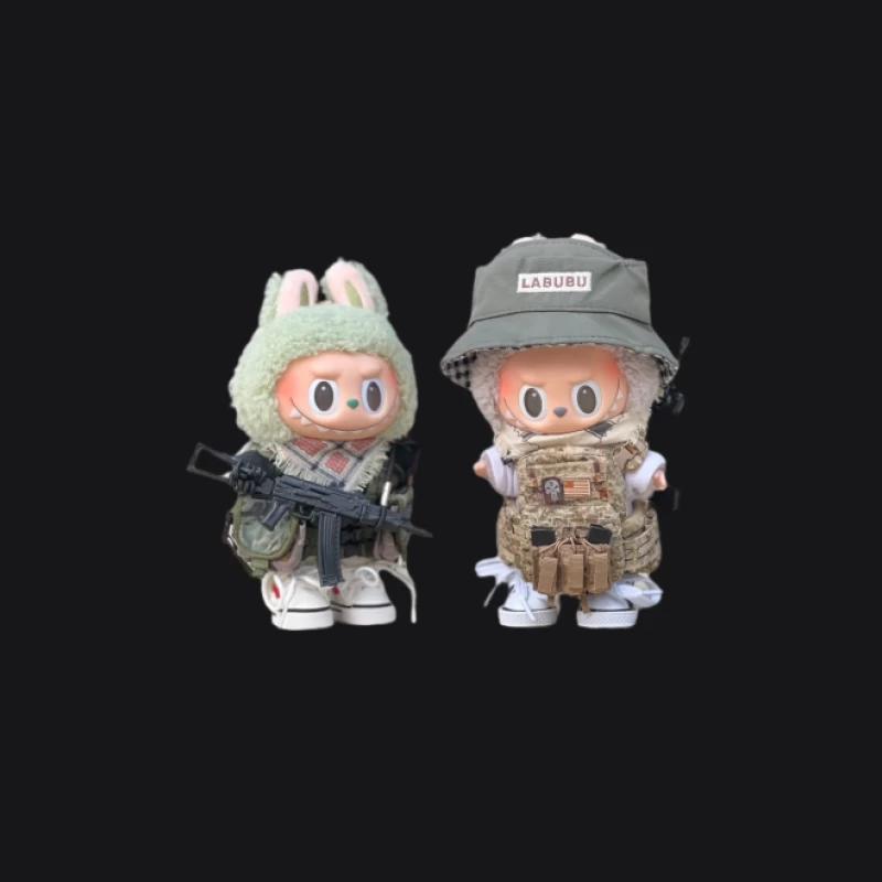 Niedliche Figuren in militärischer Verkleidung Damen Pullover Hoodie
