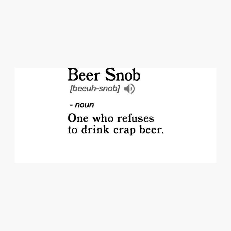 Beer Snob Definition - Funny Beer Lover Gift Idea Coffee Mug