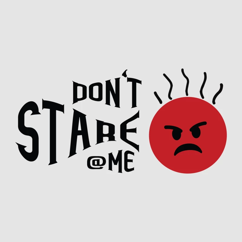 Émoji furieux avec texte 'Ne me regarde pas' Homme Sweat à capuche