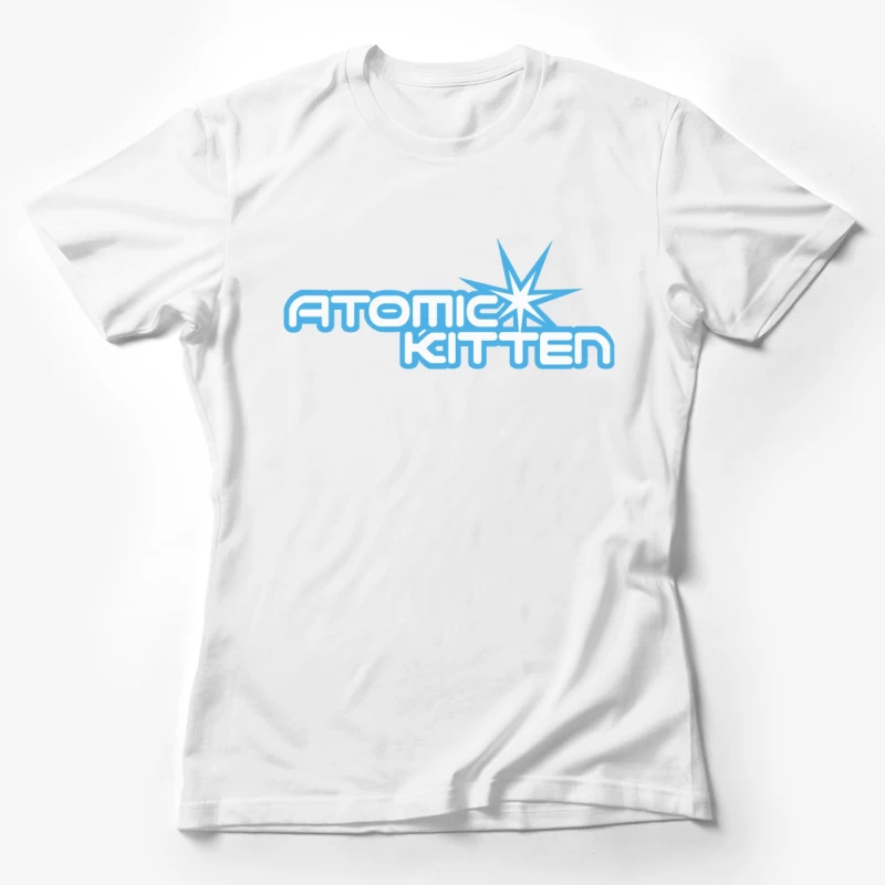 Atomic Kitten Blue Retro Logo Design Female T-Shirt