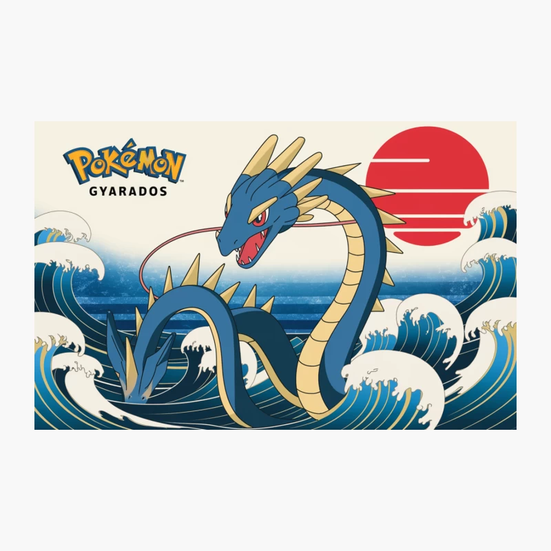 Gyarados: A Pokemon Reimagined in Traditional Japanese Art Travel Mug