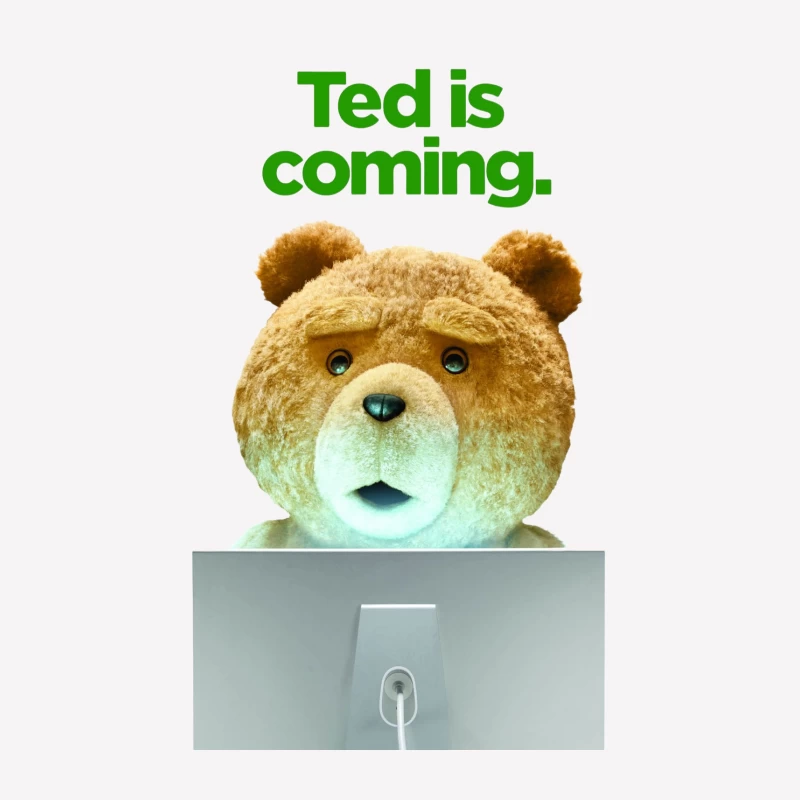 Teddy Bear's Comedic Return: Ted is Plugging In Male T-Shirt