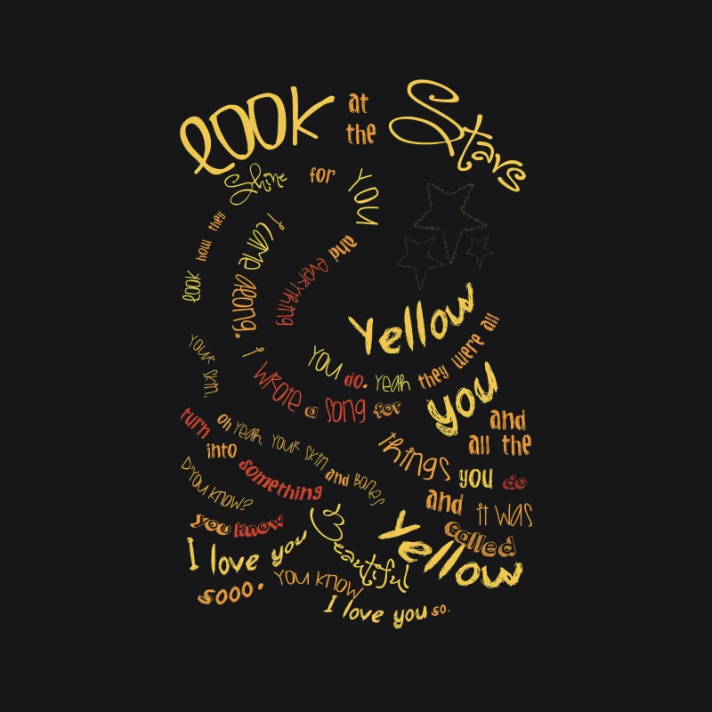 Coldplay Yellow Lyrics Female Pullover Hoodie