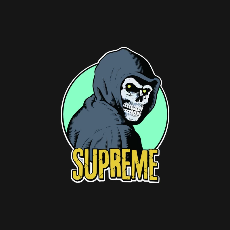 Gruseliges Skelett mit Supreme-Schriftzug Herren Langarm T-Shirt