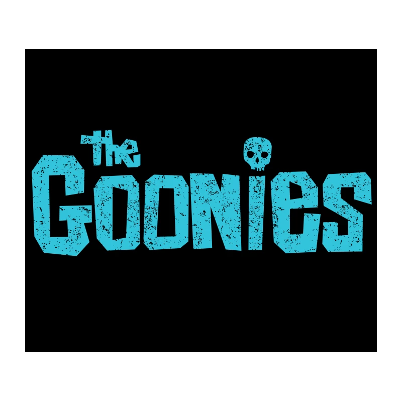 The Goonies: Iconic Blue 1980s Adventure Film Logo Tapestry